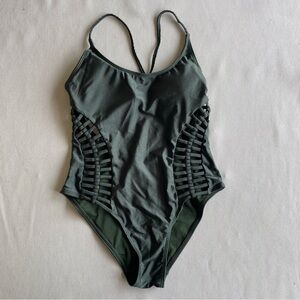 TiniBikini Dark Green One-Piece Swimsuit Sz XS